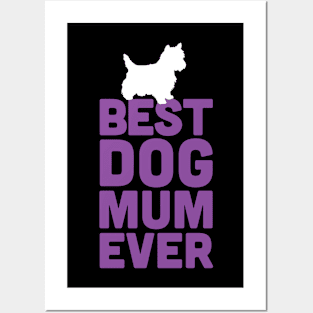 Best Westie Dog Mum Ever - Purple Dog Lover Gift Posters and Art